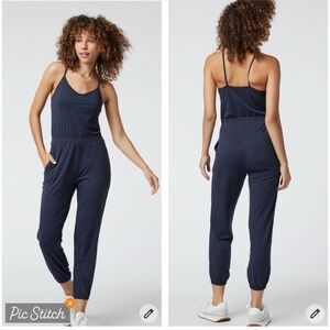 Vuori Lux Jogger Jumpsuit in Midnight Heather